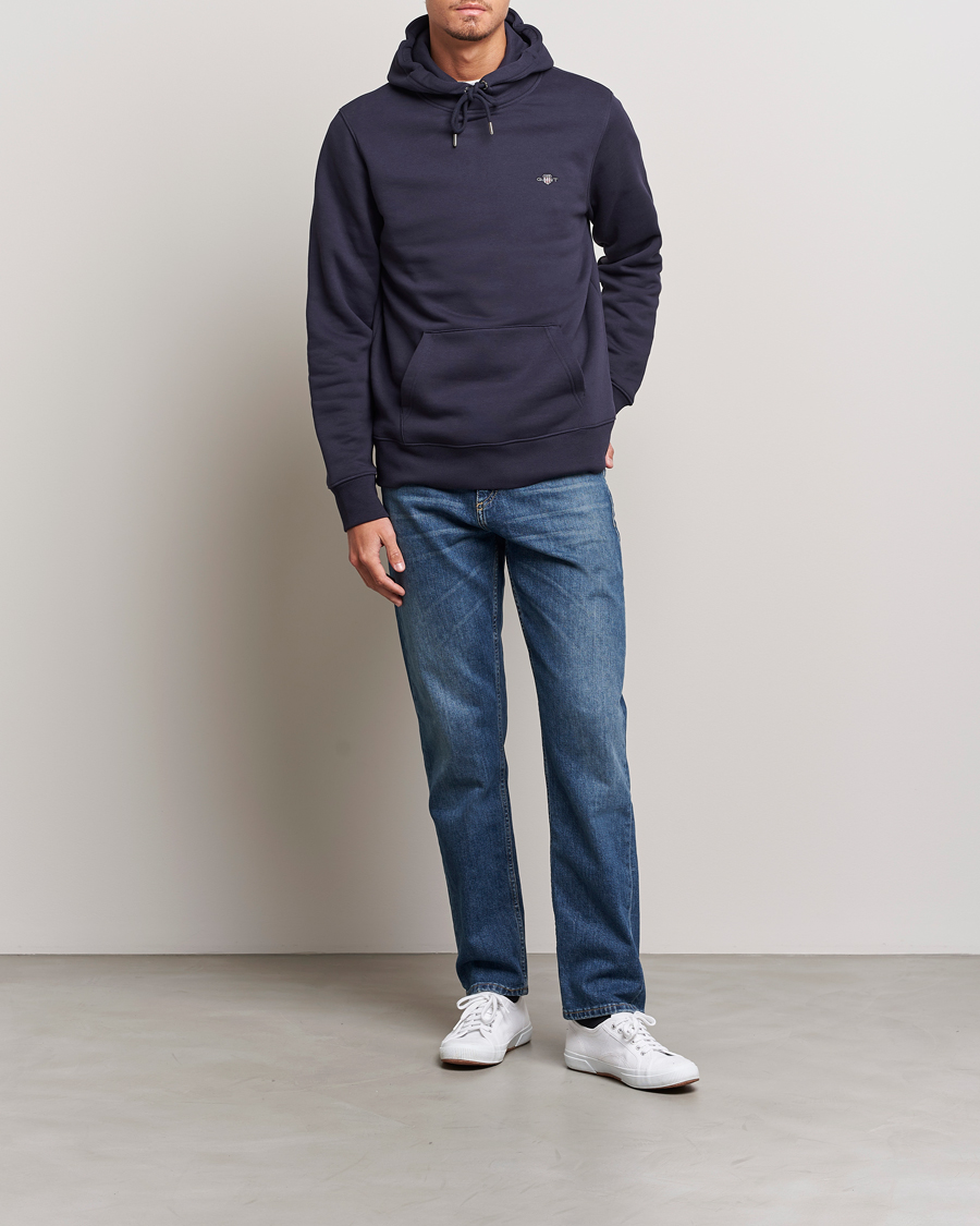 Herren | Pullover | GANT | Original Shield Logo Hoodie Evening Blue