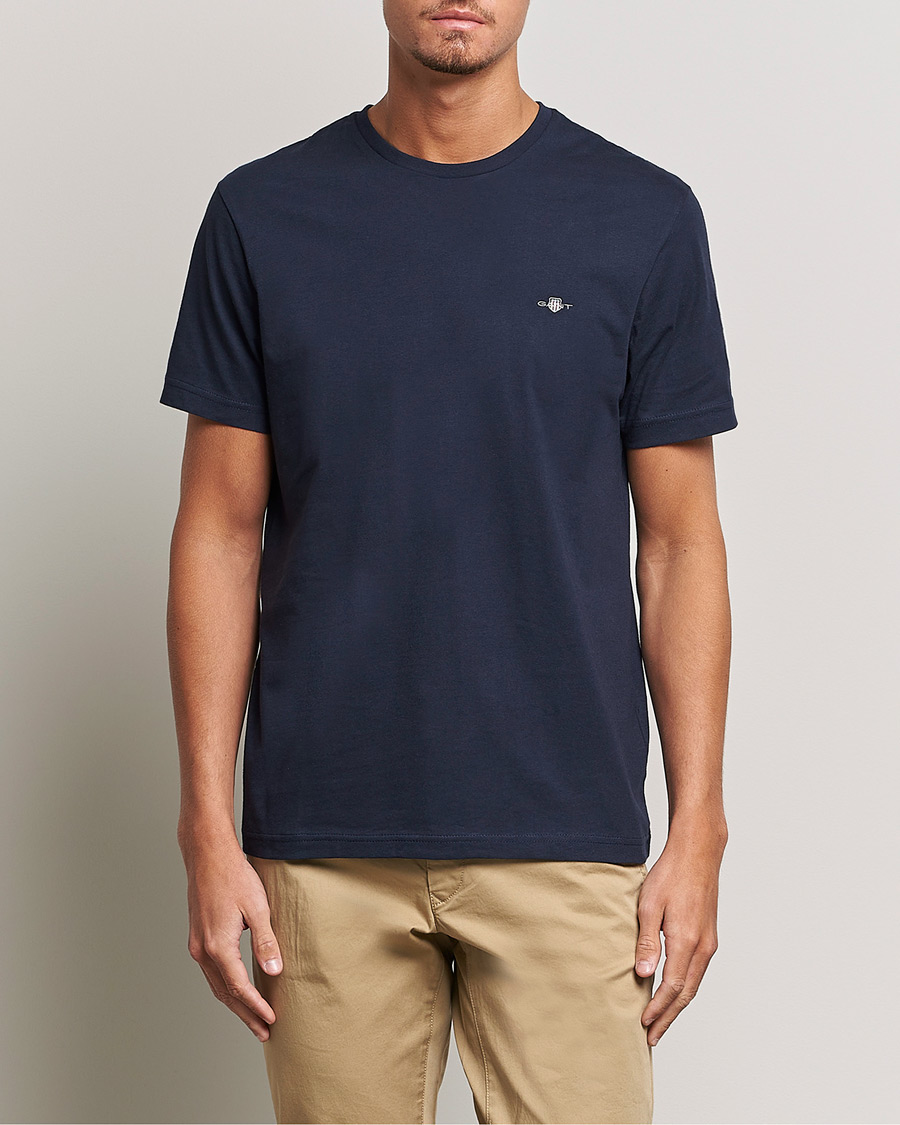 Herren | T-Shirts | Gant | The Original Solid T-Shirt Evening Blue