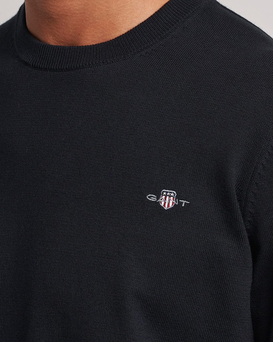 Herren | Pullover | GANT | Classic Cotton Crew Neck Black