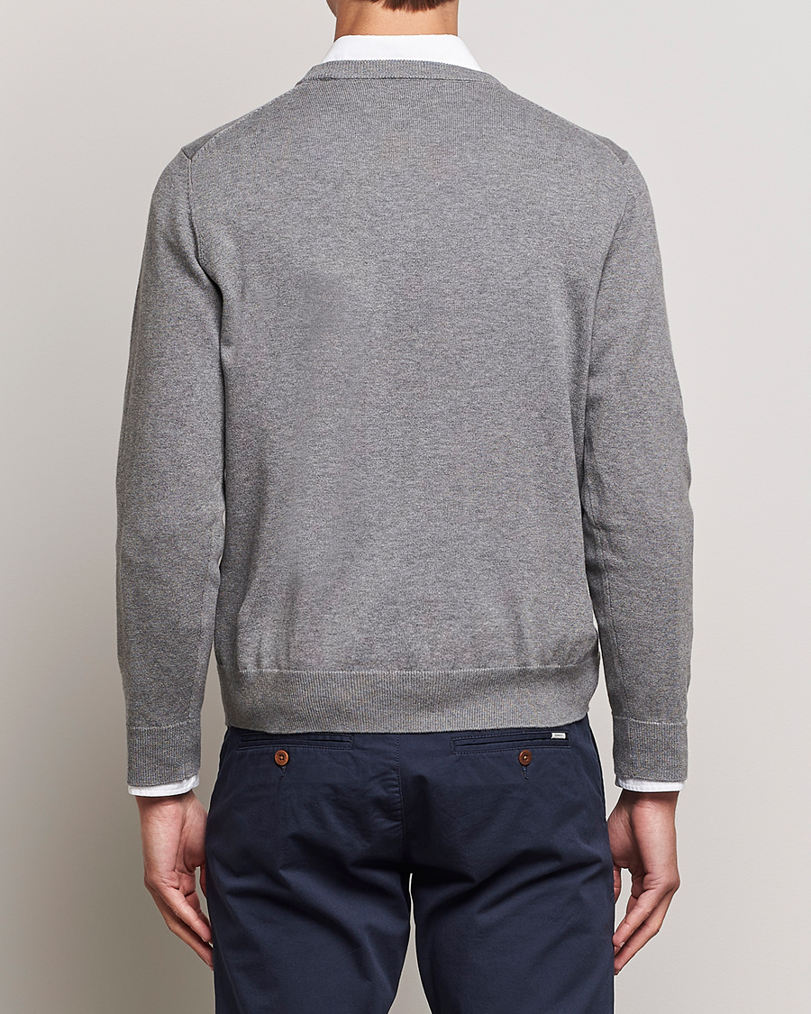 Herren | Pullover | Gant | Classic Cotton Crew Neck Dark Grey Melange