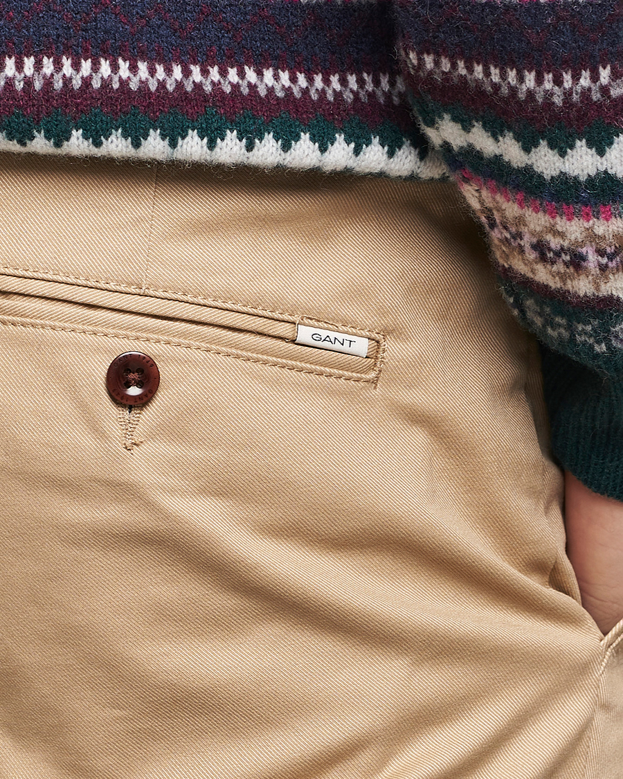 Herren | Hosen | GANT | Slim Fit Tech Prep Chino Dark Khaki