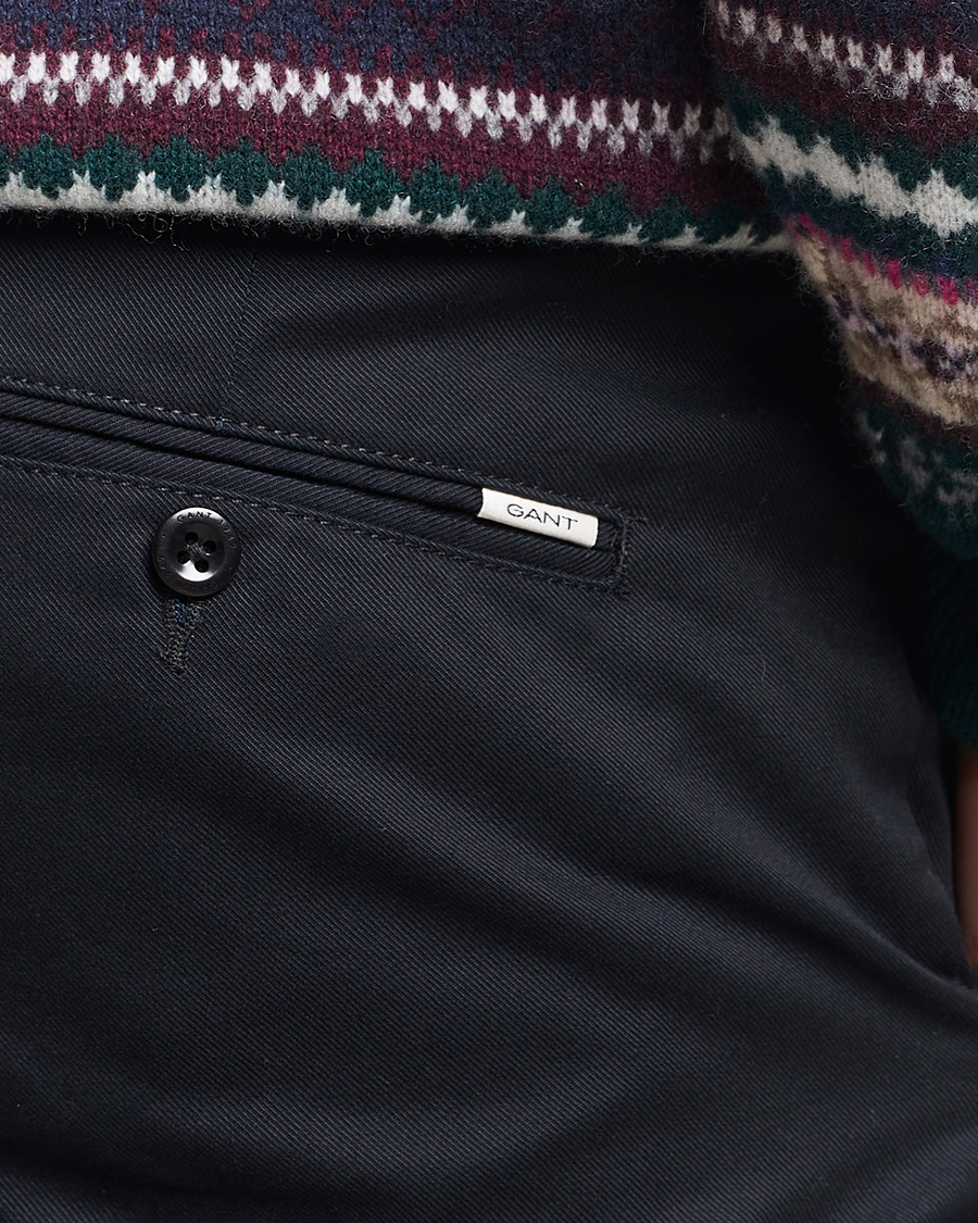 Herren | Hosen | GANT | Slim Fit Tech Prep Chino Black