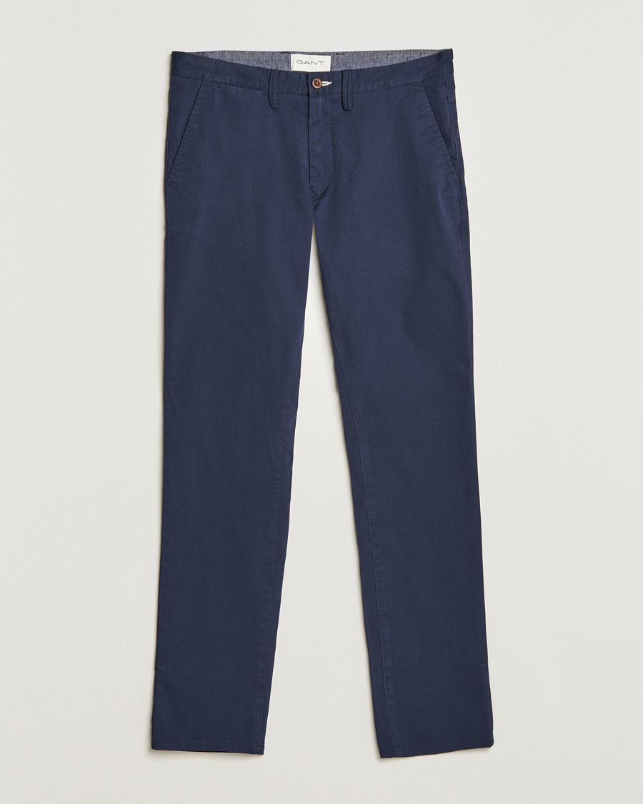 Herren | Hosen | Gant | Slim Fit Twill Chino Marine