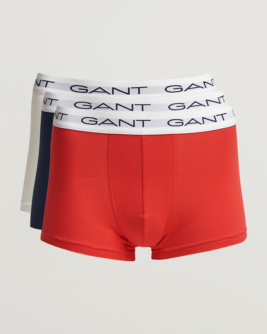Herren | Unterwäsche | GANT | 3-Pack Trunk Boxer Red/Navy/White