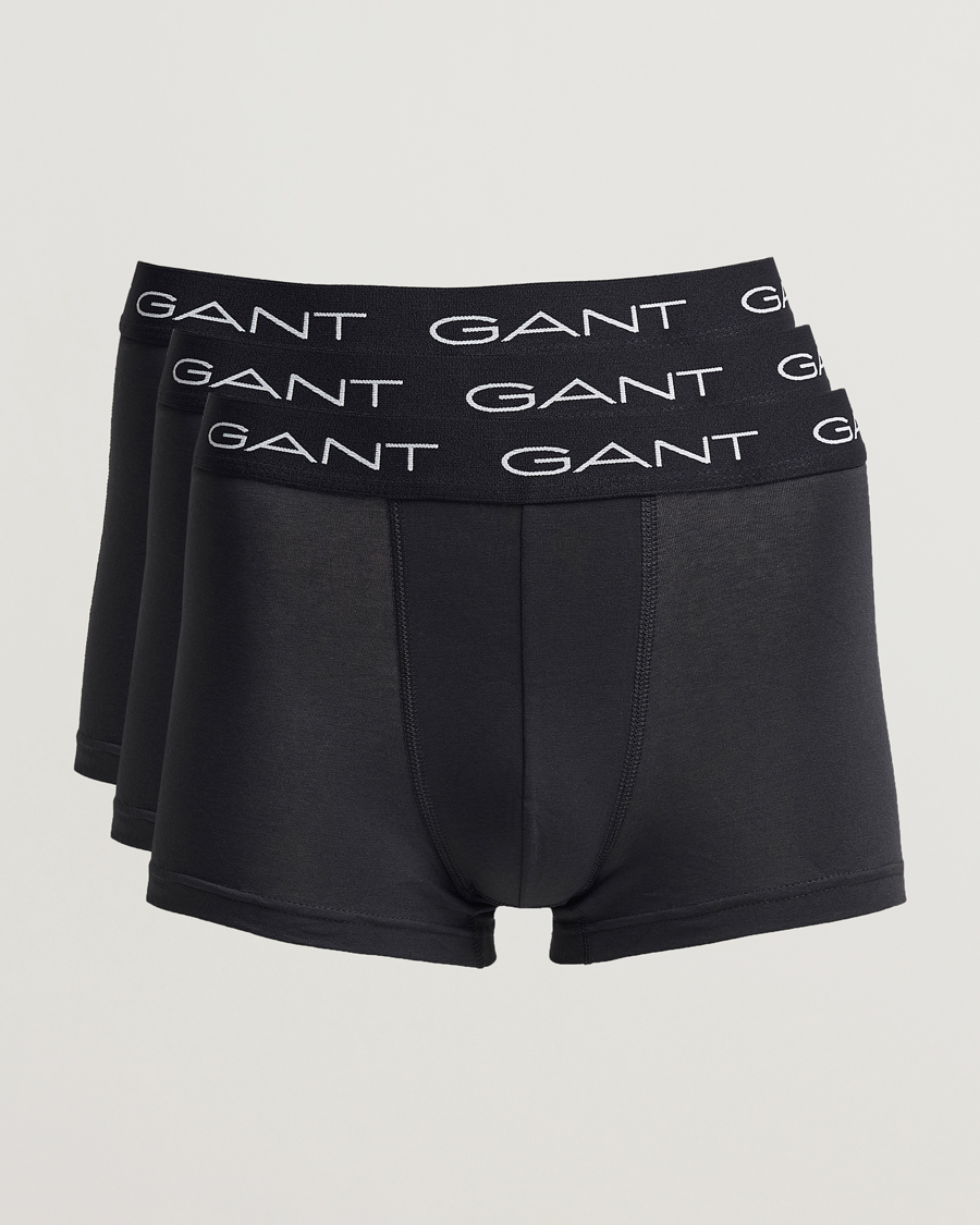 Herren | Unterwäsche | GANT | 3-Pack Trunk Boxer Black