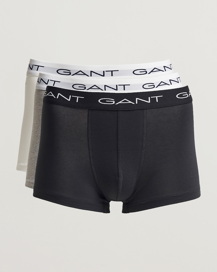 Herren | Unterwäsche | GANT | 3-Pack Trunk Boxer White/Black/Grey