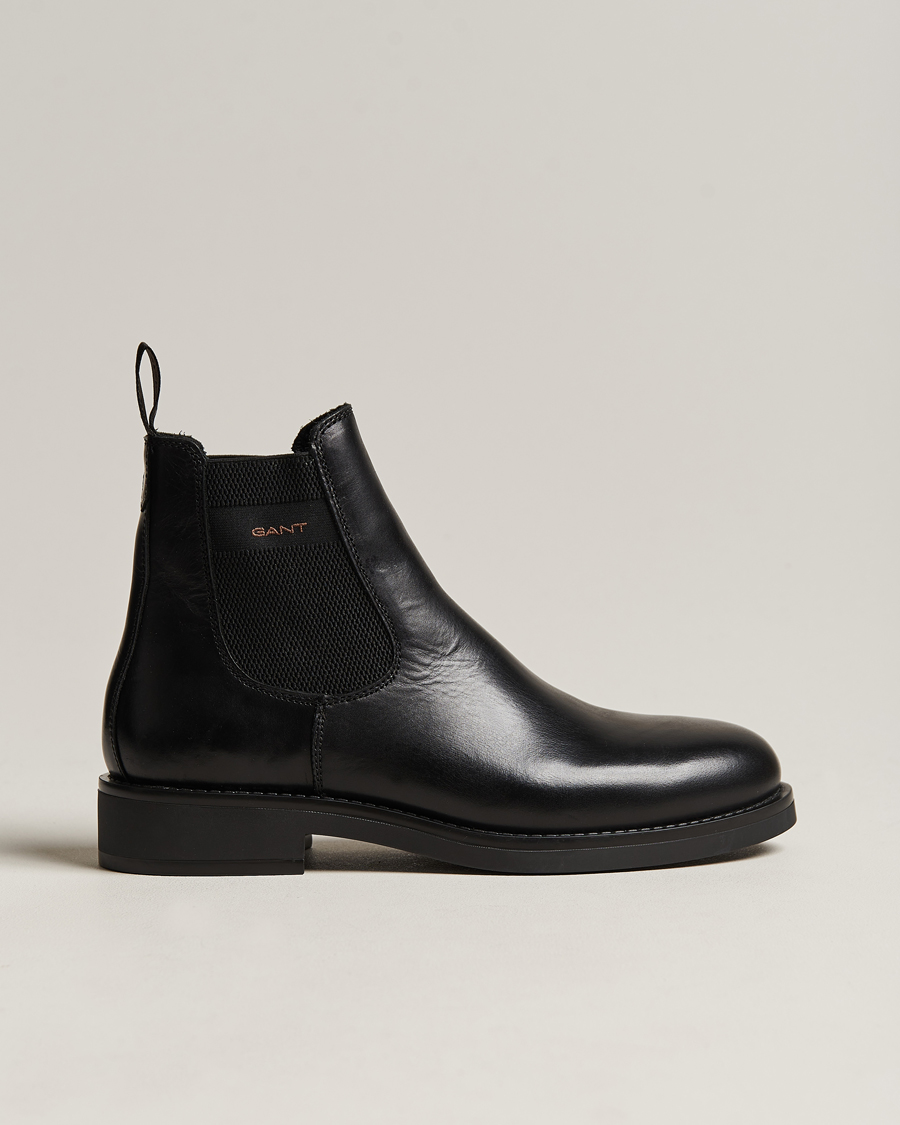 Herren | GANT Prepdale Leather Chelsea Boot Black | GANT | Prepdale Leather Chelsea Boot Black