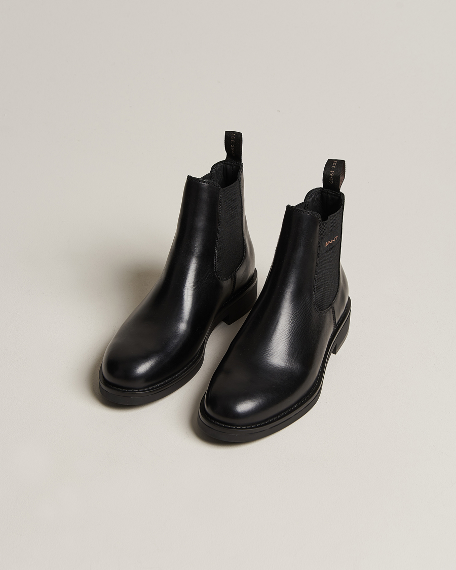 Herren | GANT Prepdale Leather Chelsea Boot Black | GANT | Prepdale Leather Chelsea Boot Black