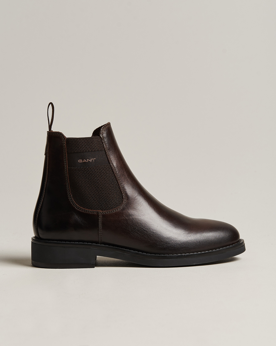 Herren | GANT Prepdale Leather Chelsea Boot Dark Brown | GANT | Prepdale Leather Chelsea Boot Dark Brown
