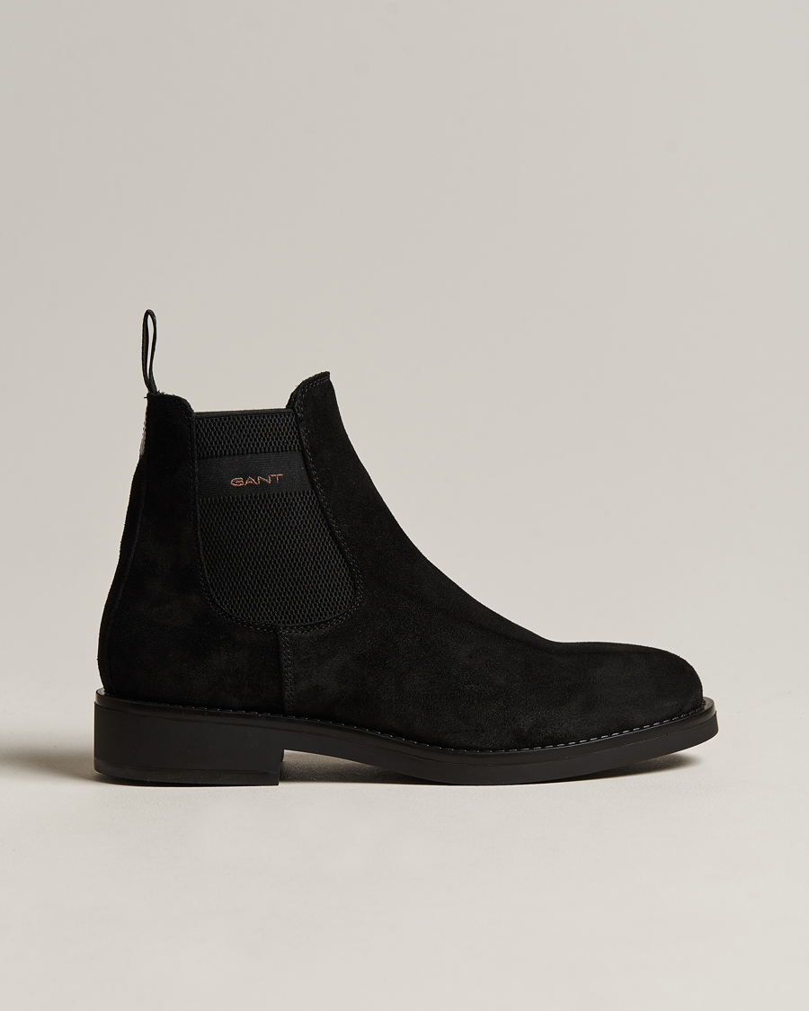 Herren | GANT Prepdale Suede Chelsea Boot Black | GANT | Prepdale Suede Chelsea Boot Black