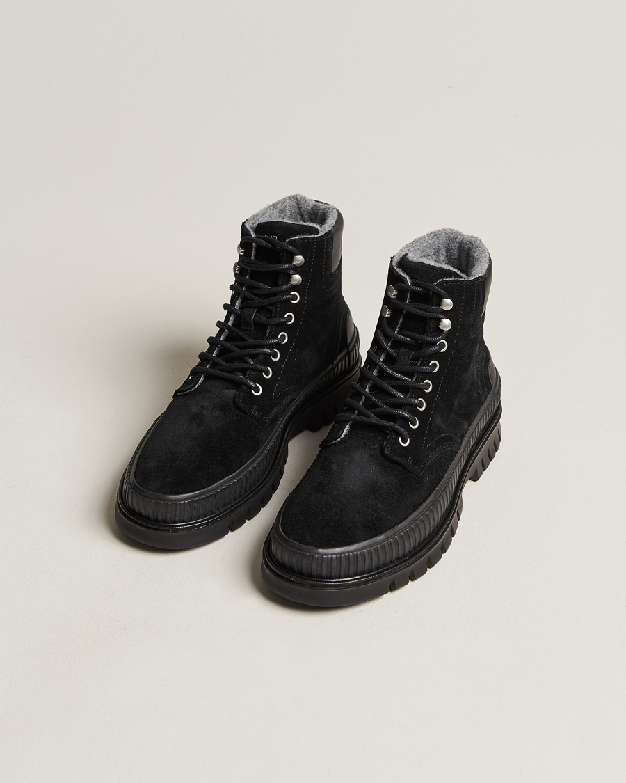 Herren | GANT Nebrada Felt Lined Suede Boot Black | GANT | Nebrada Felt Lined Suede Boot Black