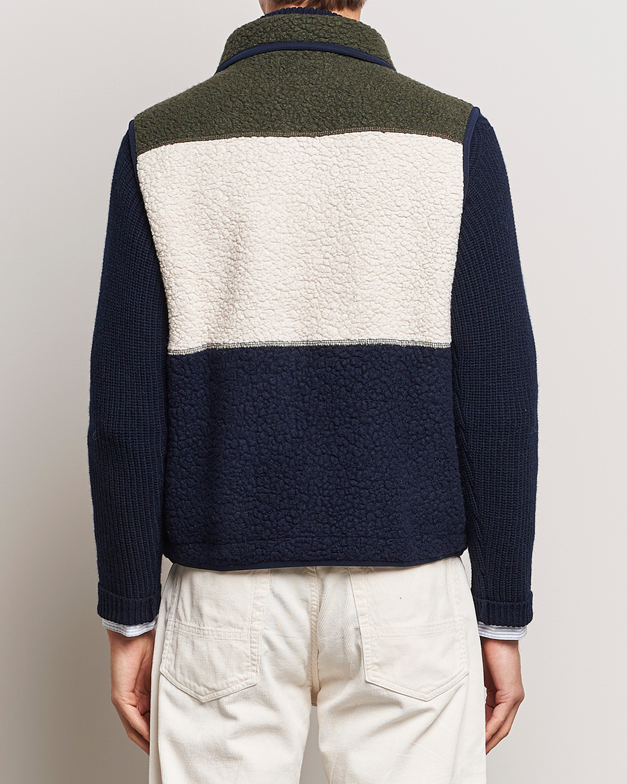 Herren | Pullover | Drake's | Colourblock Boucle Zip Fleece Vest Multi