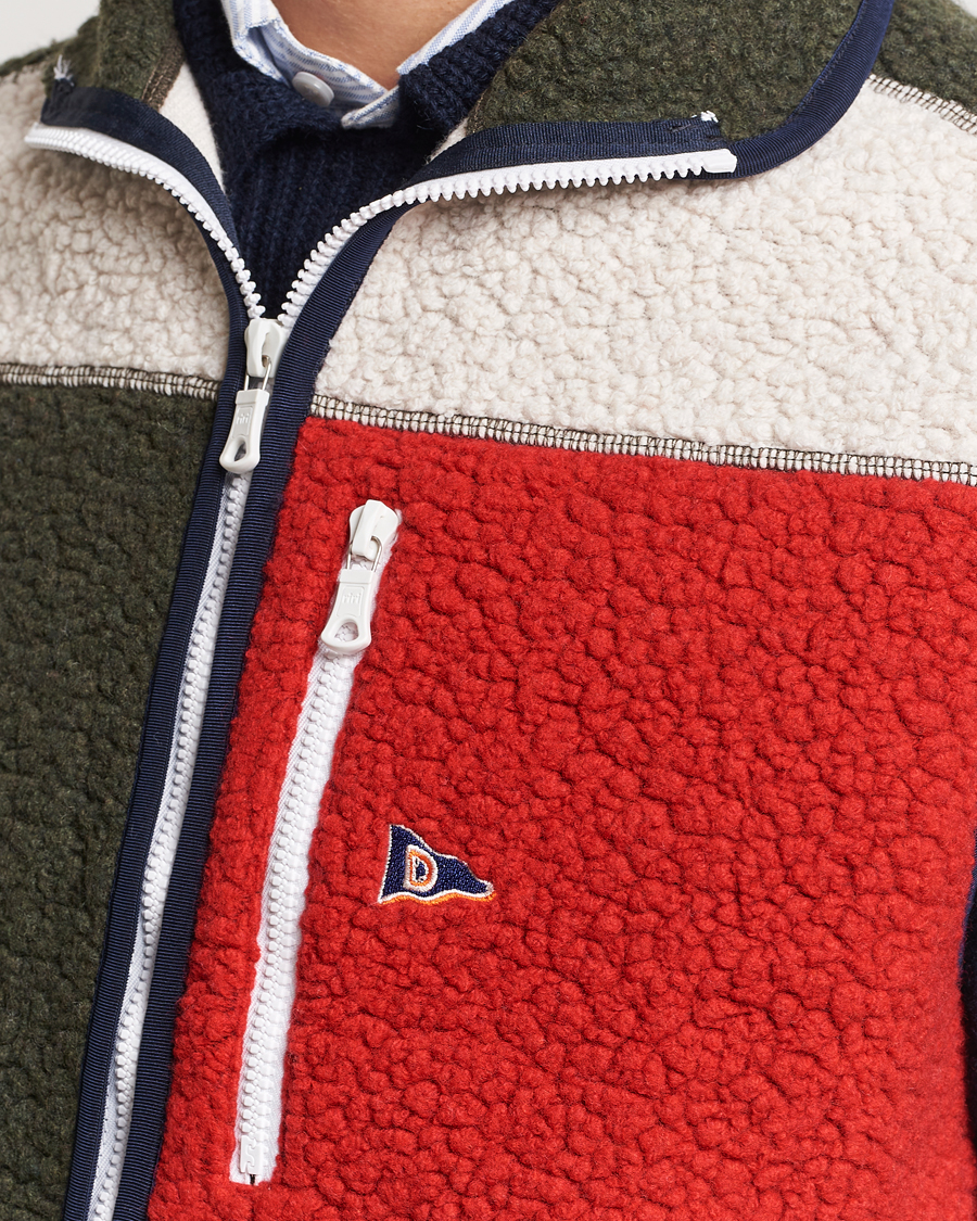 Herren | Pullover | Drake's | Colourblock Boucle Zip Fleece Vest Multi