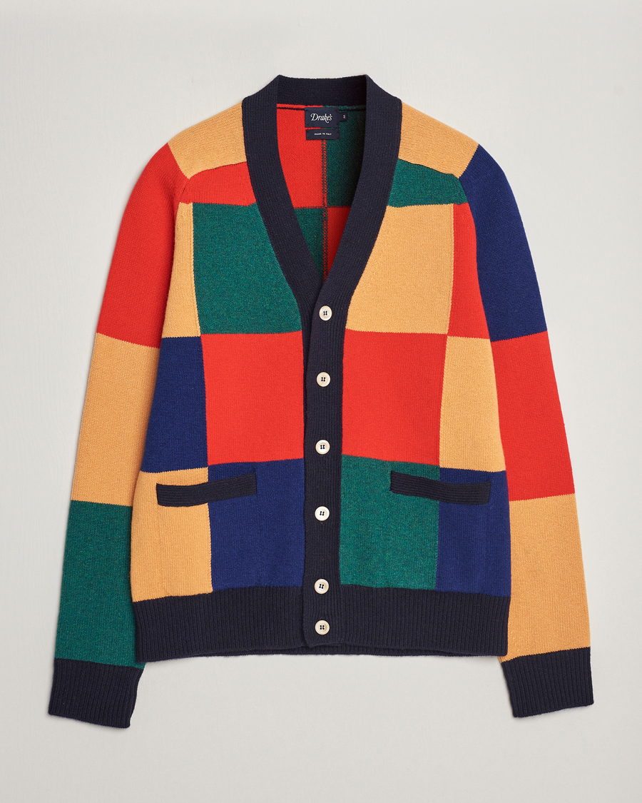 Herren | Pullover | Drake's | Patchwork Cardigan Multi