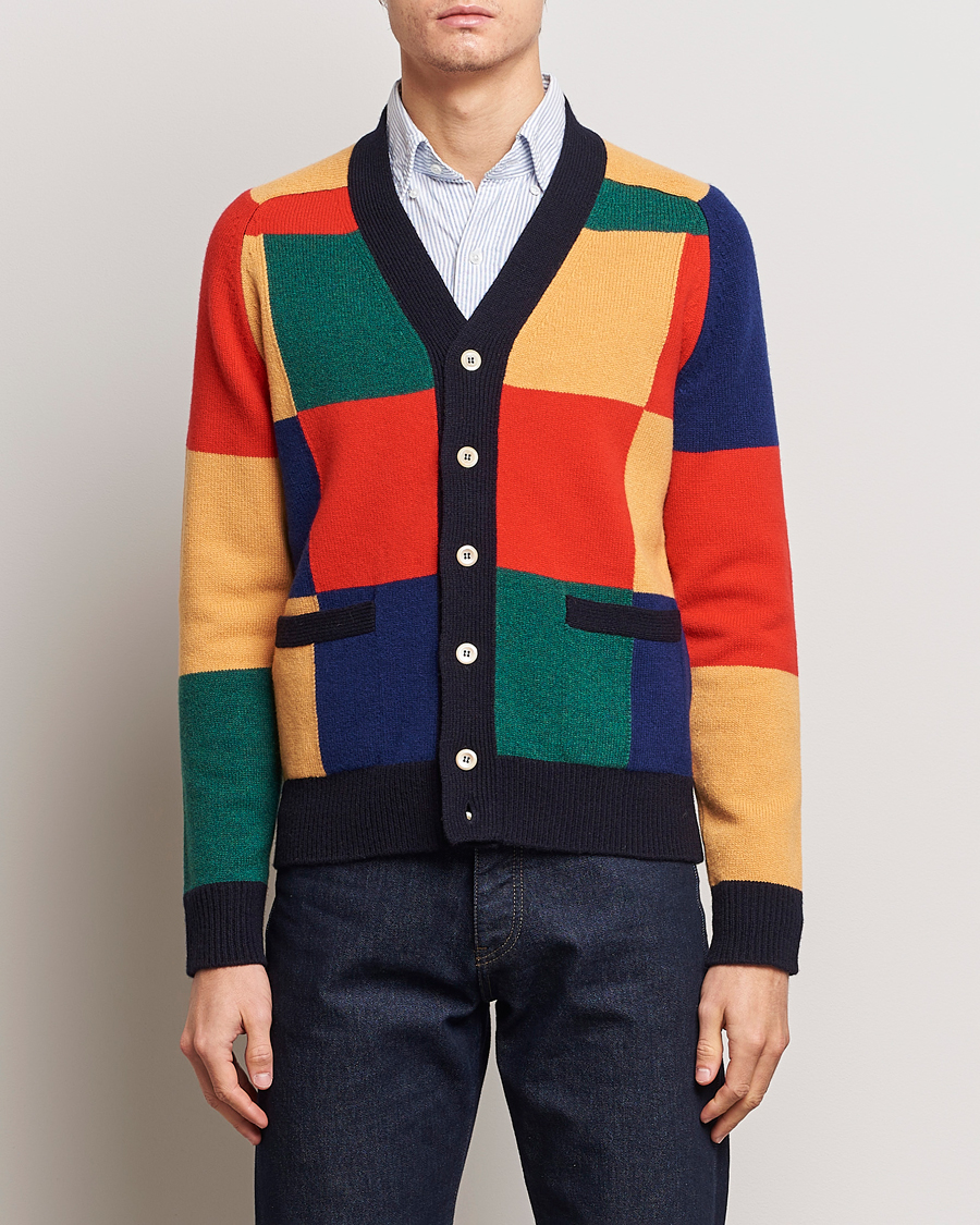 Herren | Pullover | Drake's | Patchwork Cardigan Multi