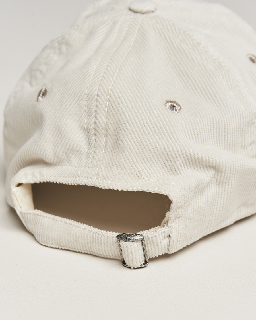 Herren | Drake's Square Font Cord Baseball Cap Silver Grey | Drake's | Square Font Cord Baseball Cap Silver Grey