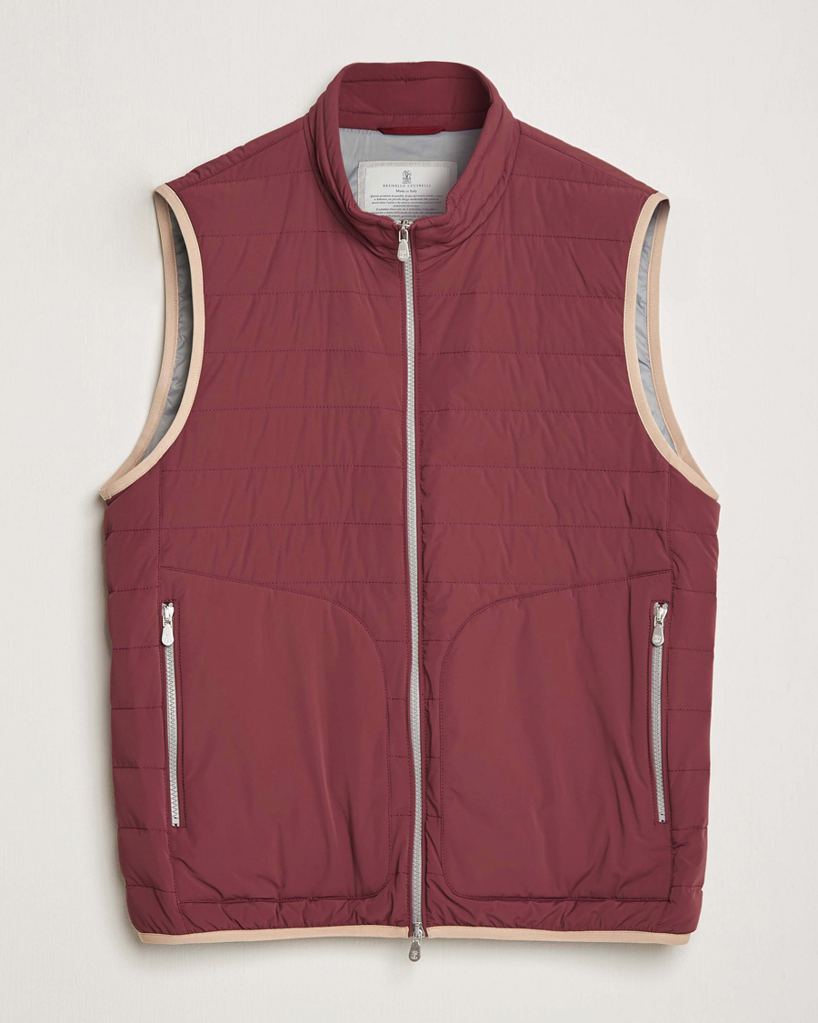 Herren | Jacken | Brunello Cucinelli | Nylon Down Vest Burgundy