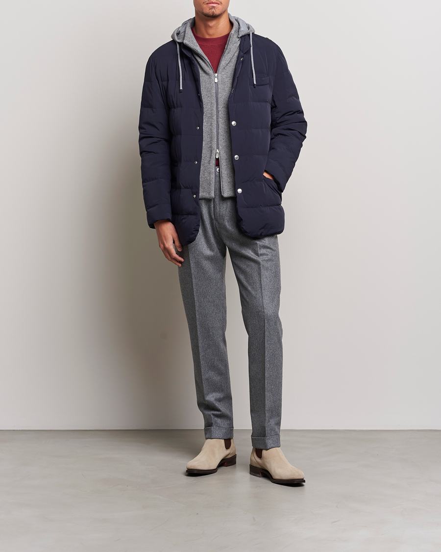Herren | Jacken | Brunello Cucinelli | Nylon Down Blazer Jacket Navy