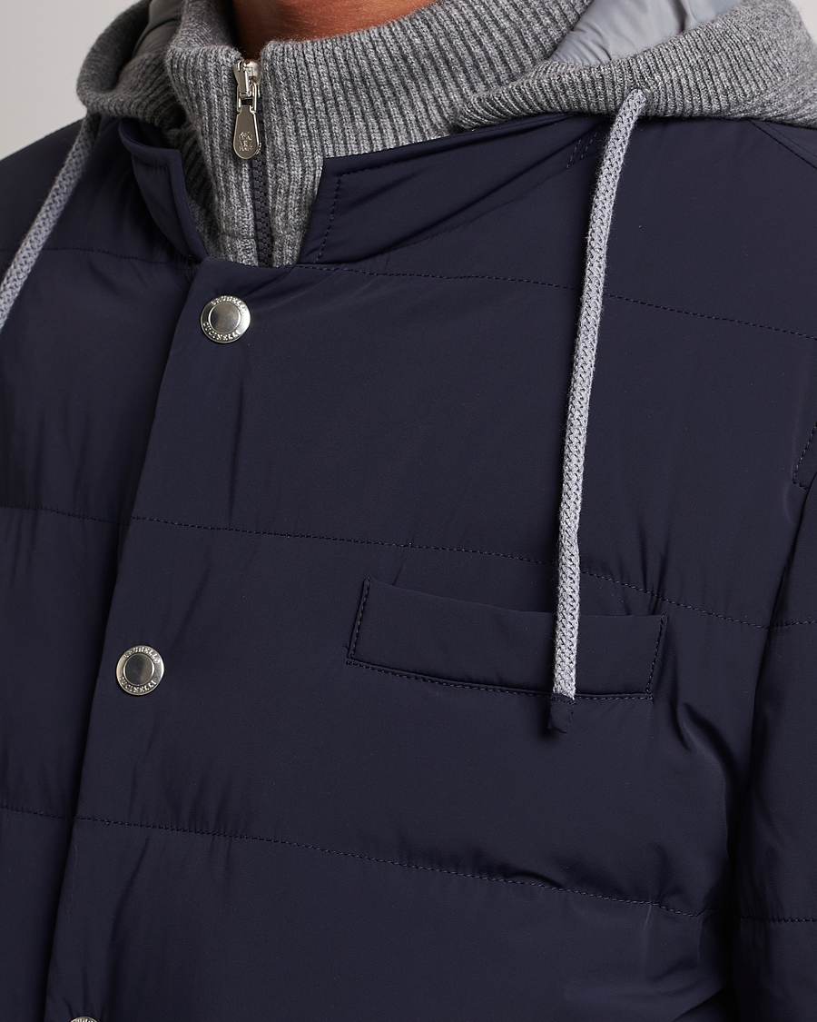 Herren | Jacken | Brunello Cucinelli | Nylon Down Blazer Jacket Navy