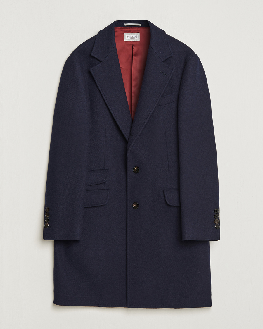 Herren | Jacken | Brunello Cucinelli | Wool/Cashmere Single Breasted Coat Navy