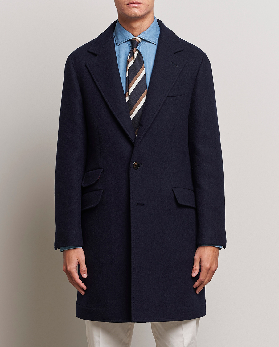 Herren | Jacken | Brunello Cucinelli | Wool/Cashmere Single Breasted Coat Navy