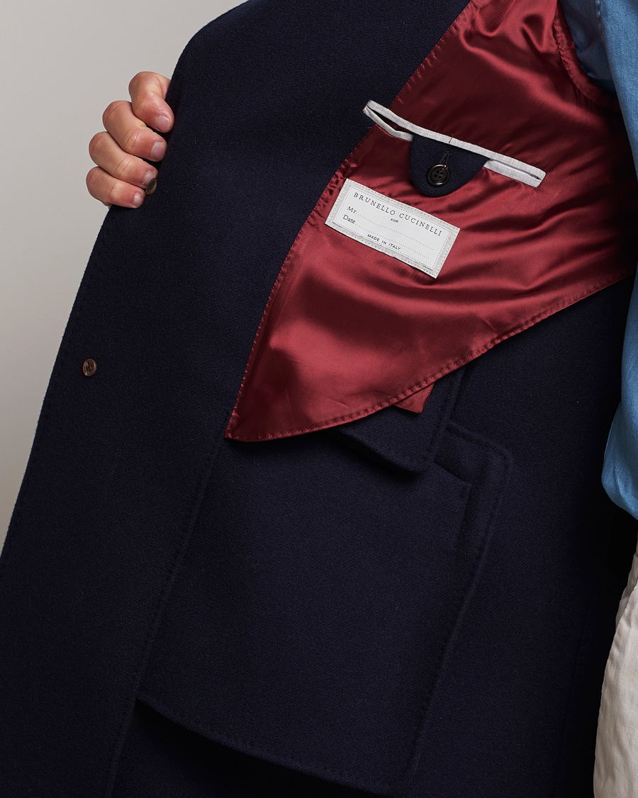 Herren | Jacken | Brunello Cucinelli | Wool/Cashmere Single Breasted Coat Navy