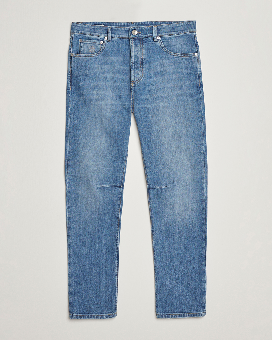 Herren | Jeans | Brunello Cucinelli | Leisure Fit Jeans Medium Blue Wash