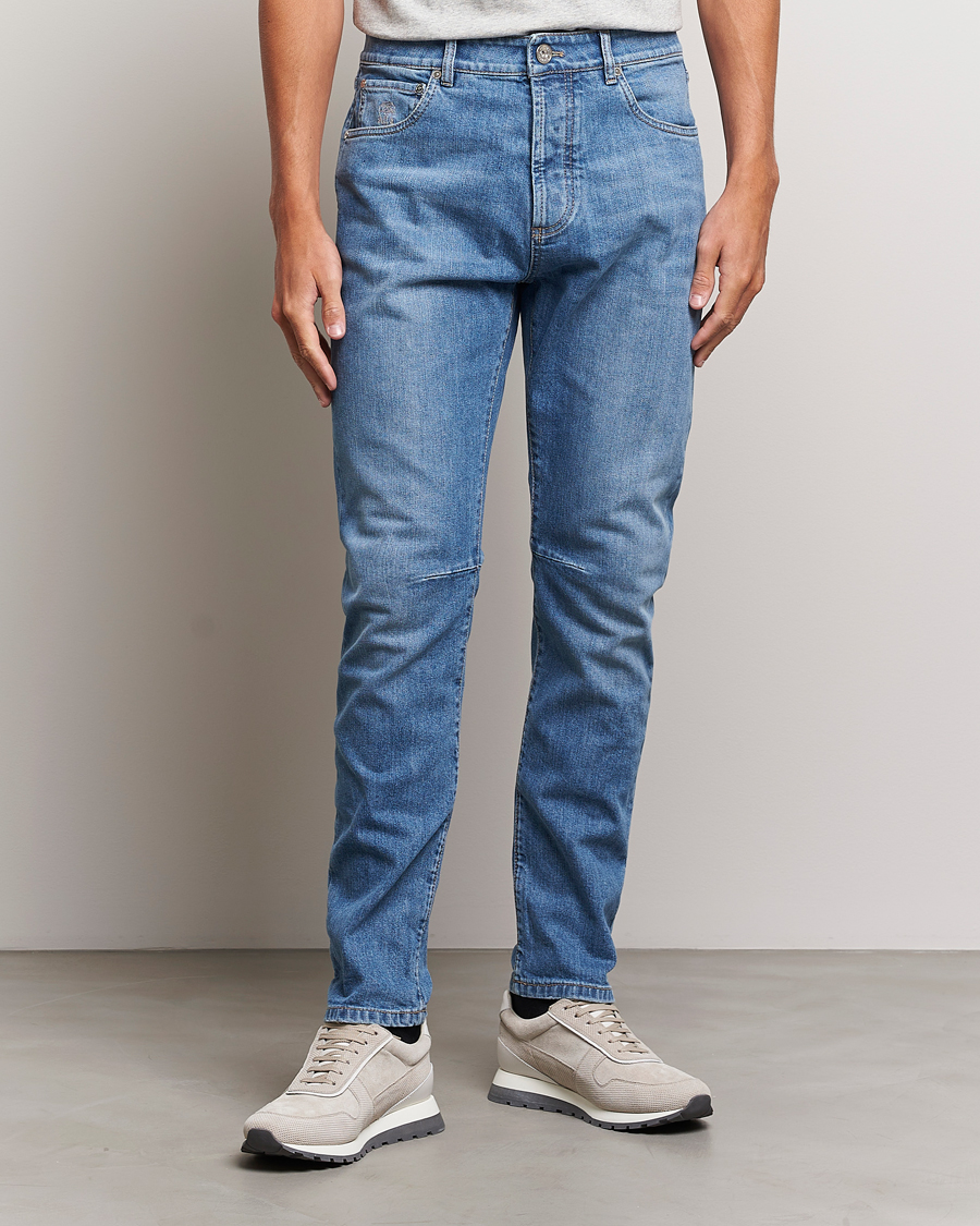 Herren | Jeans | Brunello Cucinelli | Leisure Fit Jeans Medium Blue Wash