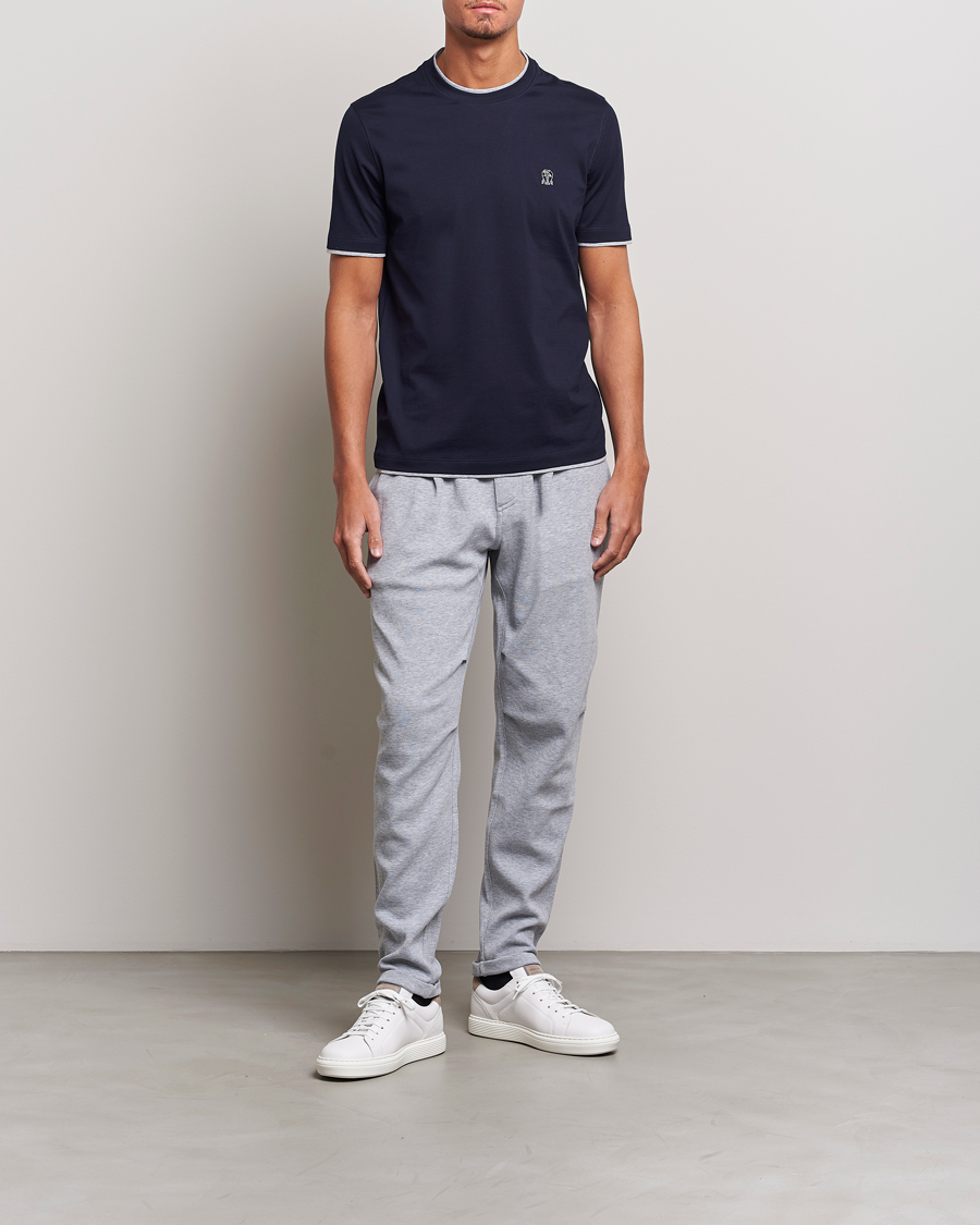 Herren | Hosen | Brunello Cucinelli | Pleated Soft Sweatpants Grey Melange