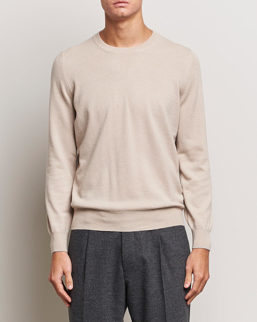 Herren | Pullover | Brunello Cucinelli | 2 Ply Cashmere Pullover Beige