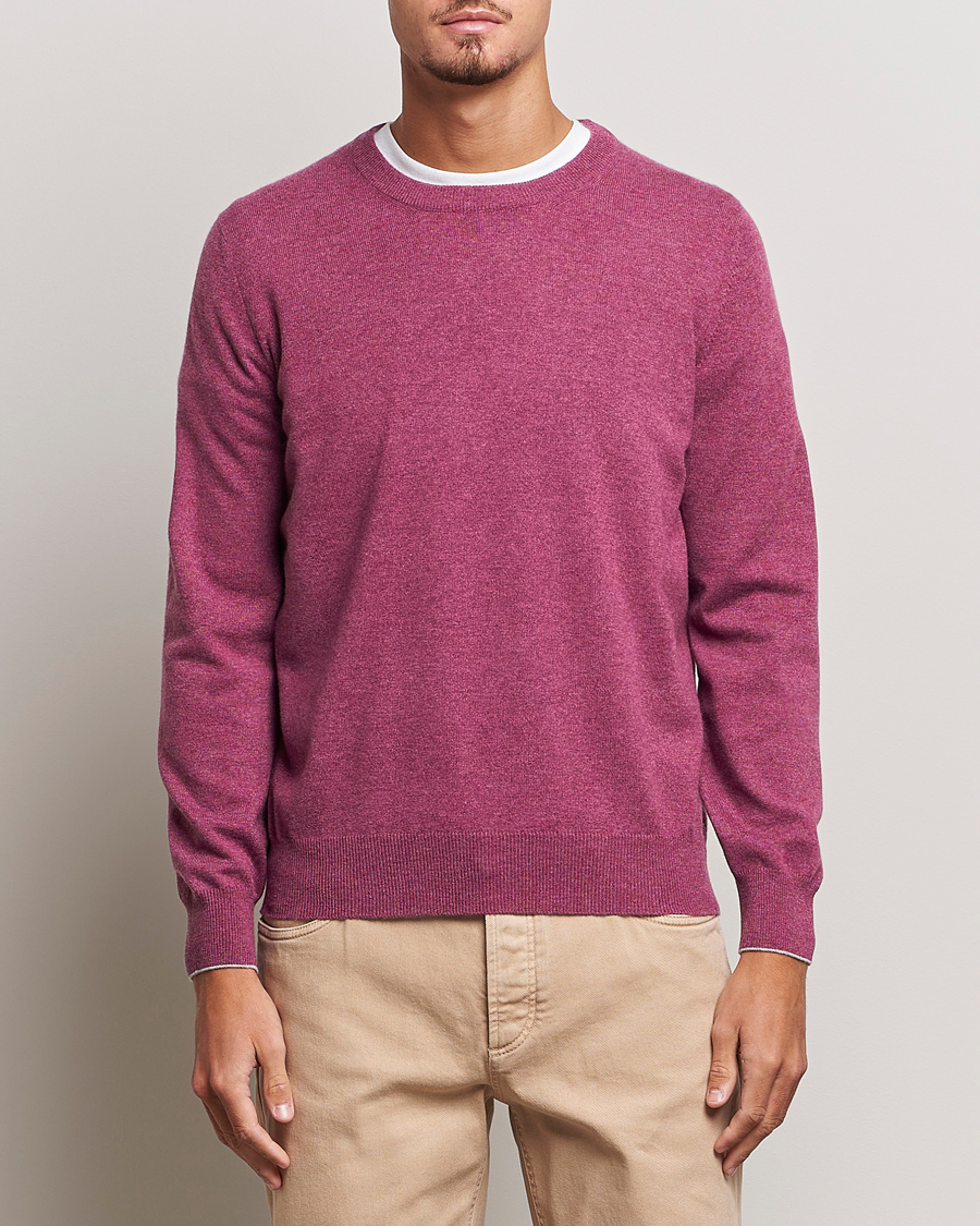 Herren | Pullover | Brunello Cucinelli | 2 Ply Cashmere Pullover Burgundy