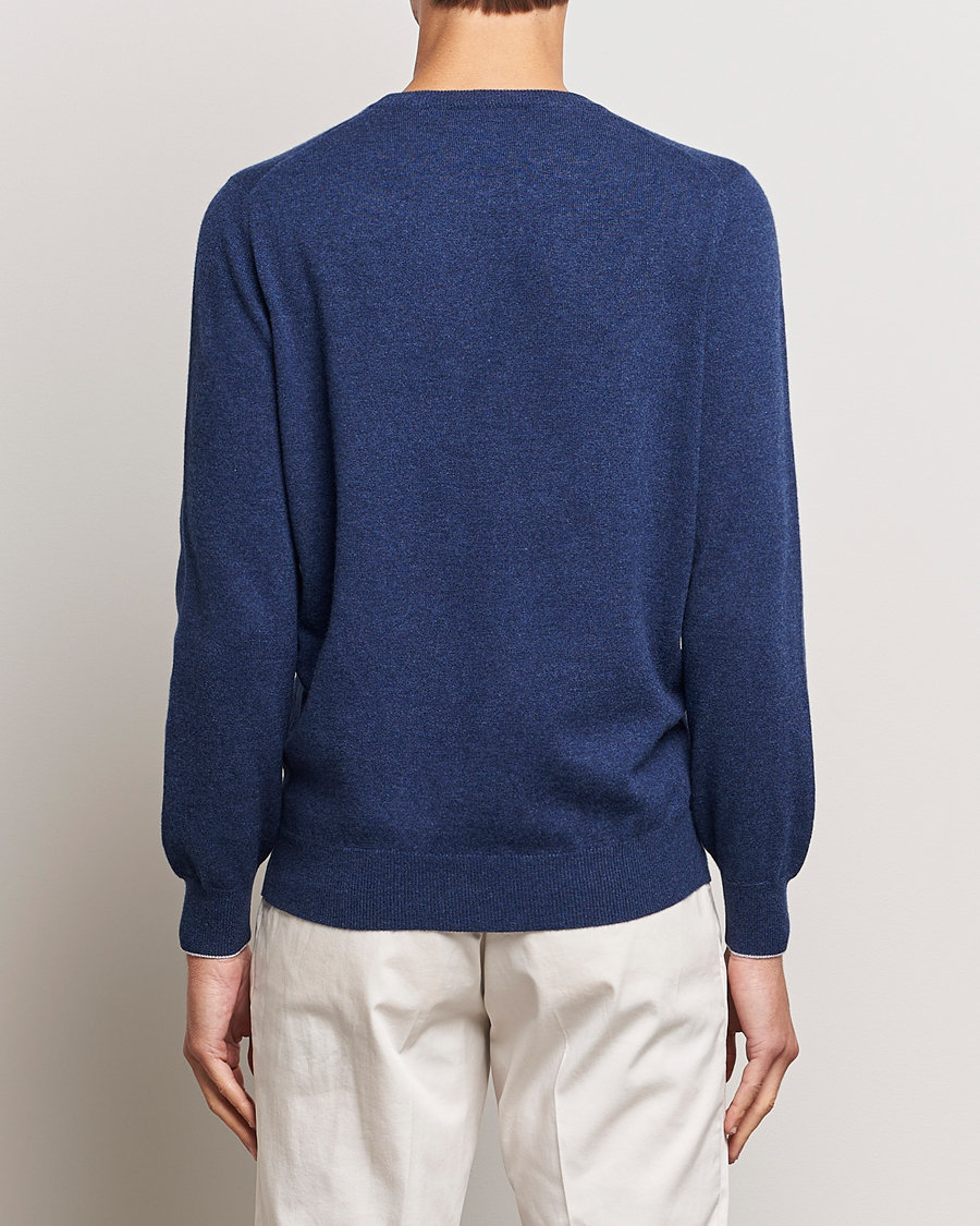 Herren | Pullover | Brunello Cucinelli | 2 Ply Cashmere Pullover Dark Blue