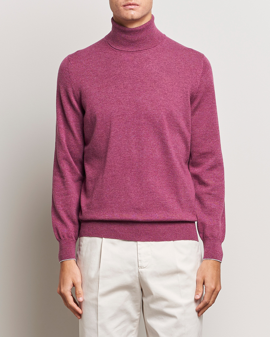 Herren | Pullover | Brunello Cucinelli | 2 Ply Cashmere Rollneck Burgundy