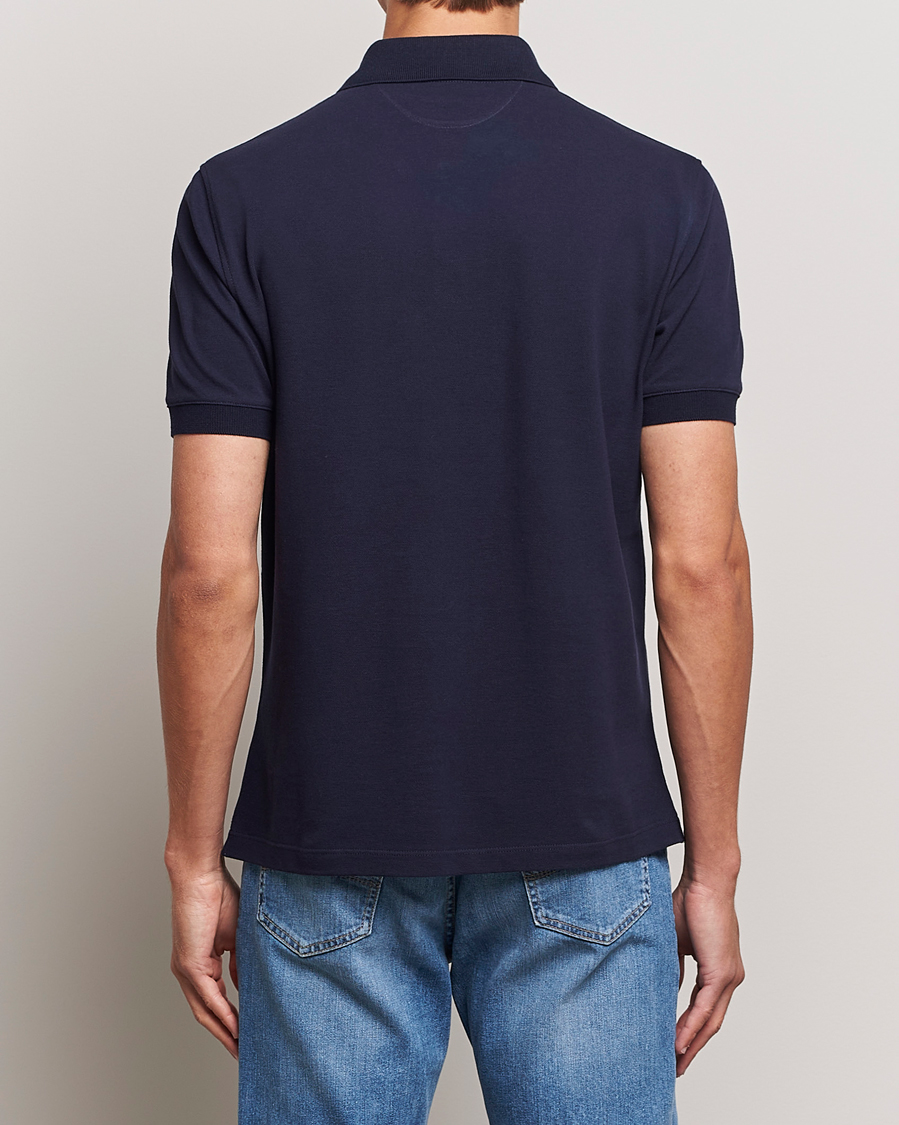 Herren | Poloshirts | Brunello Cucinelli | Short Sleeve Logo Polo Dark Blue