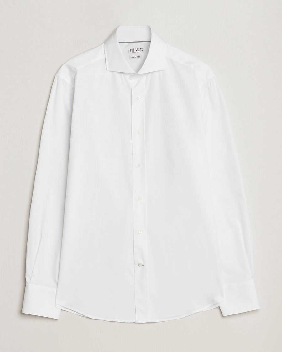 Herren | Hemden | Brunello Cucinelli | Slim Fit Poplin Shirt White