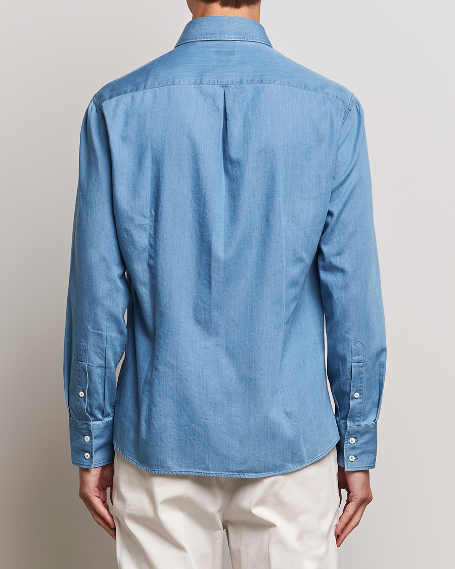 Herren | Hemden | Brunello Cucinelli | Slim Fit Denim Shirt Indigo Blue