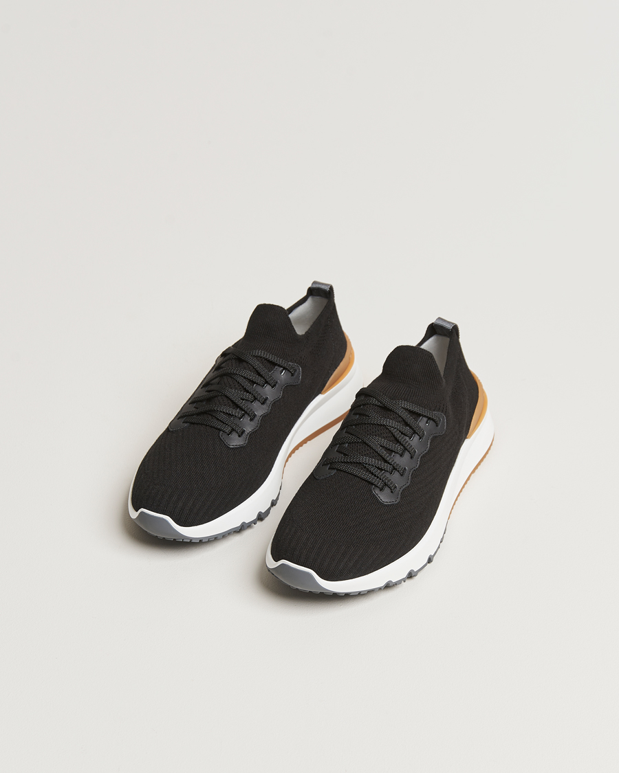 Herren | Brunello Cucinelli Flannel Running Sneakers Black | Brunello Cucinelli | Flannel Running Sneakers Black