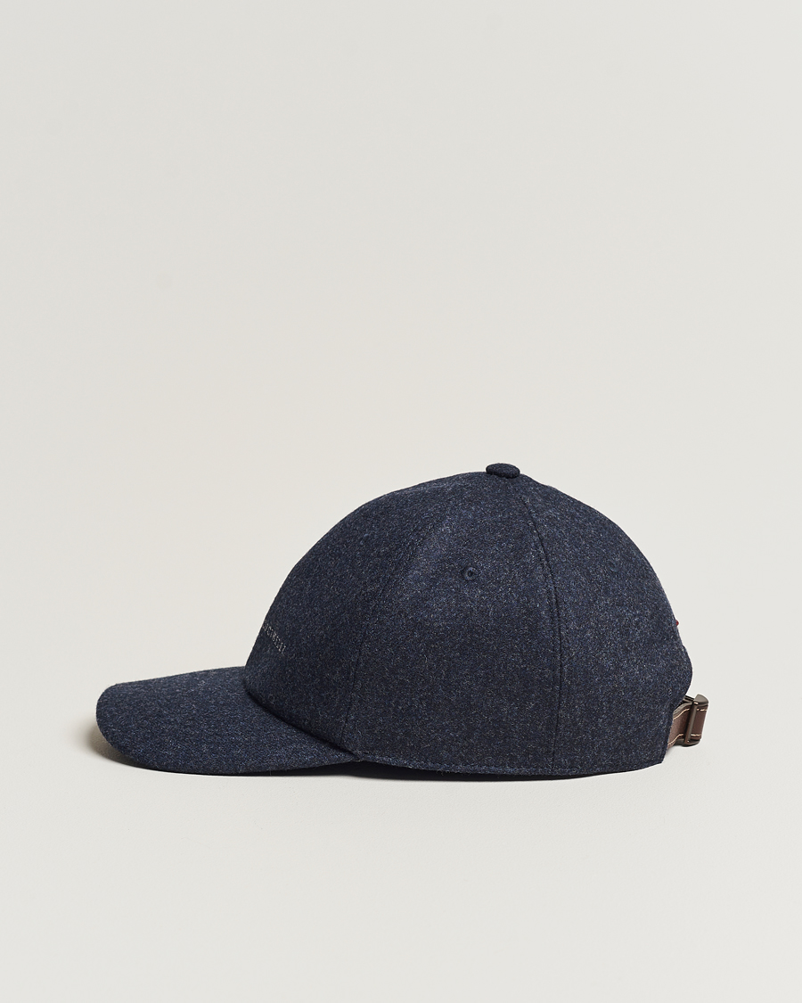 Herren | Brunello Cucinelli Flannel Baseball Cap Navy | Brunello Cucinelli | Flannel Baseball Cap Navy
