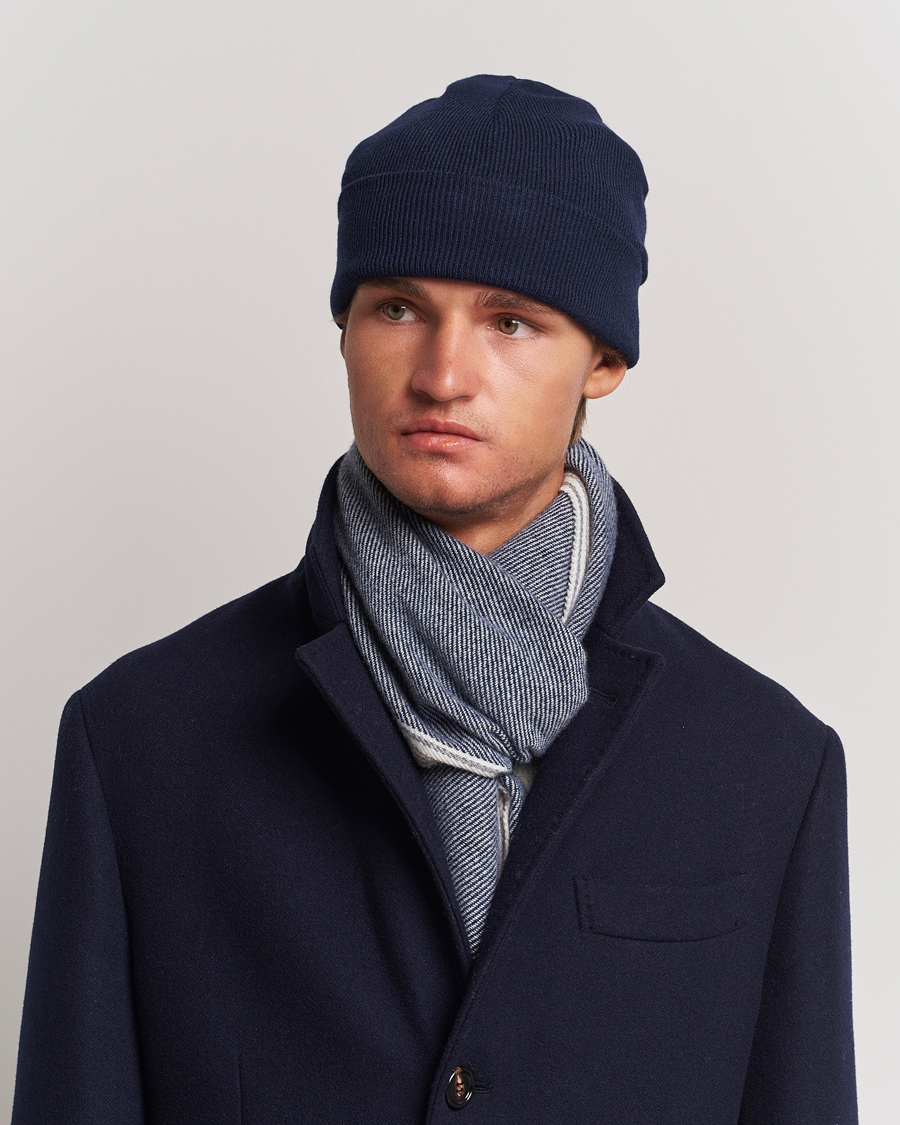 Herren | Brunello Cucinelli Cashmere Beanie Navy | Brunello Cucinelli | Cashmere Beanie Navy