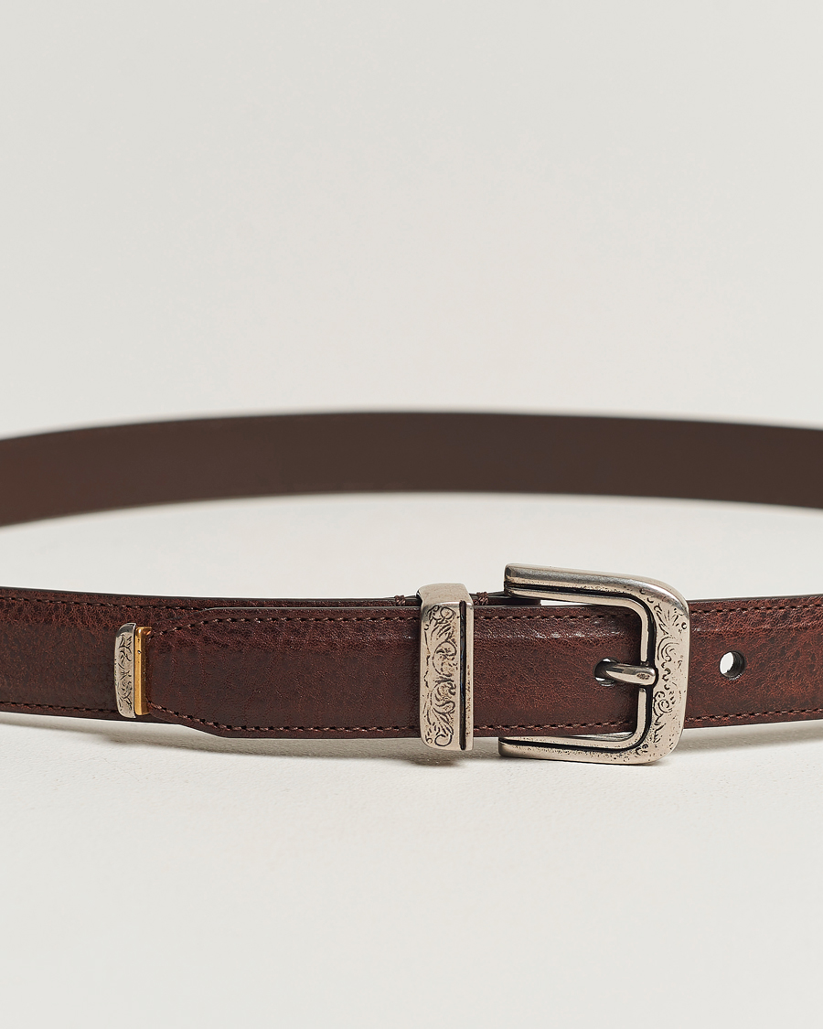 Herren | Brunello Cucinelli Narrow Belt Brown Calf | Brunello Cucinelli | Narrow Belt Brown Calf