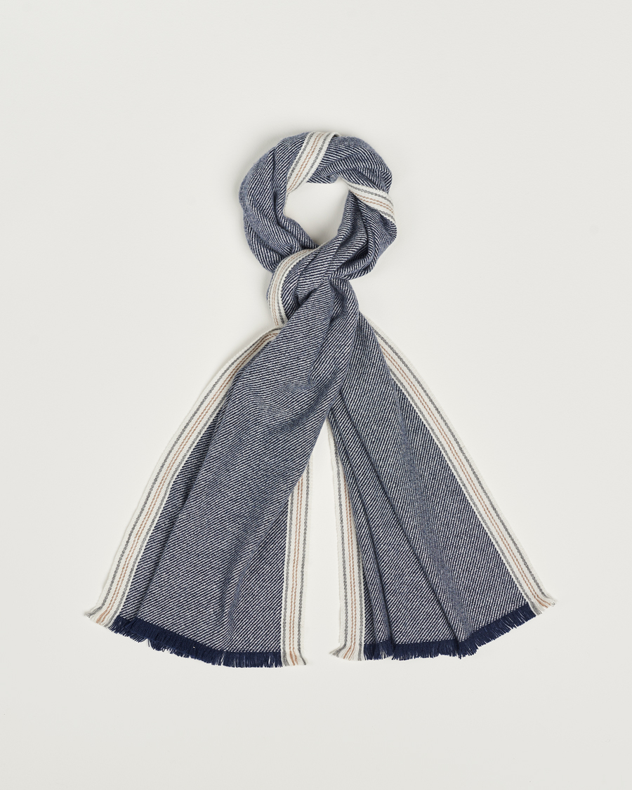 Herren | Brunello Cucinelli Cashmere Scarf Denim Blue | Brunello Cucinelli | Cashmere Scarf Denim Blue