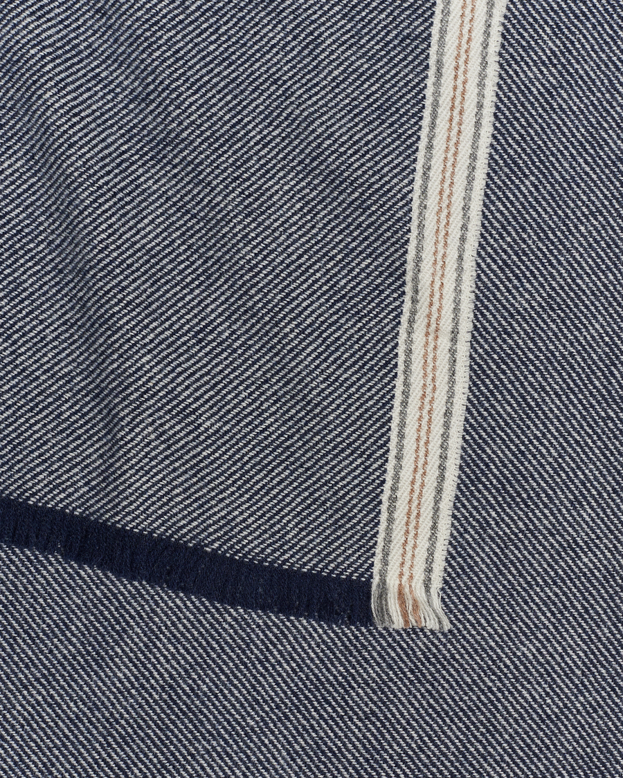 Herren | Brunello Cucinelli Cashmere Scarf Denim Blue | Brunello Cucinelli | Cashmere Scarf Denim Blue