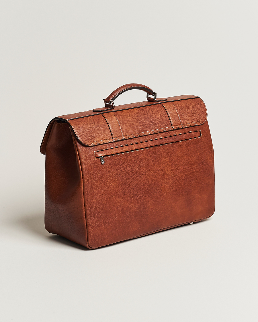 Herren | Brunello Cucinelli Grain Leather Briefcase Cognac | Brunello Cucinelli | Grain Leather Briefcase Cognac