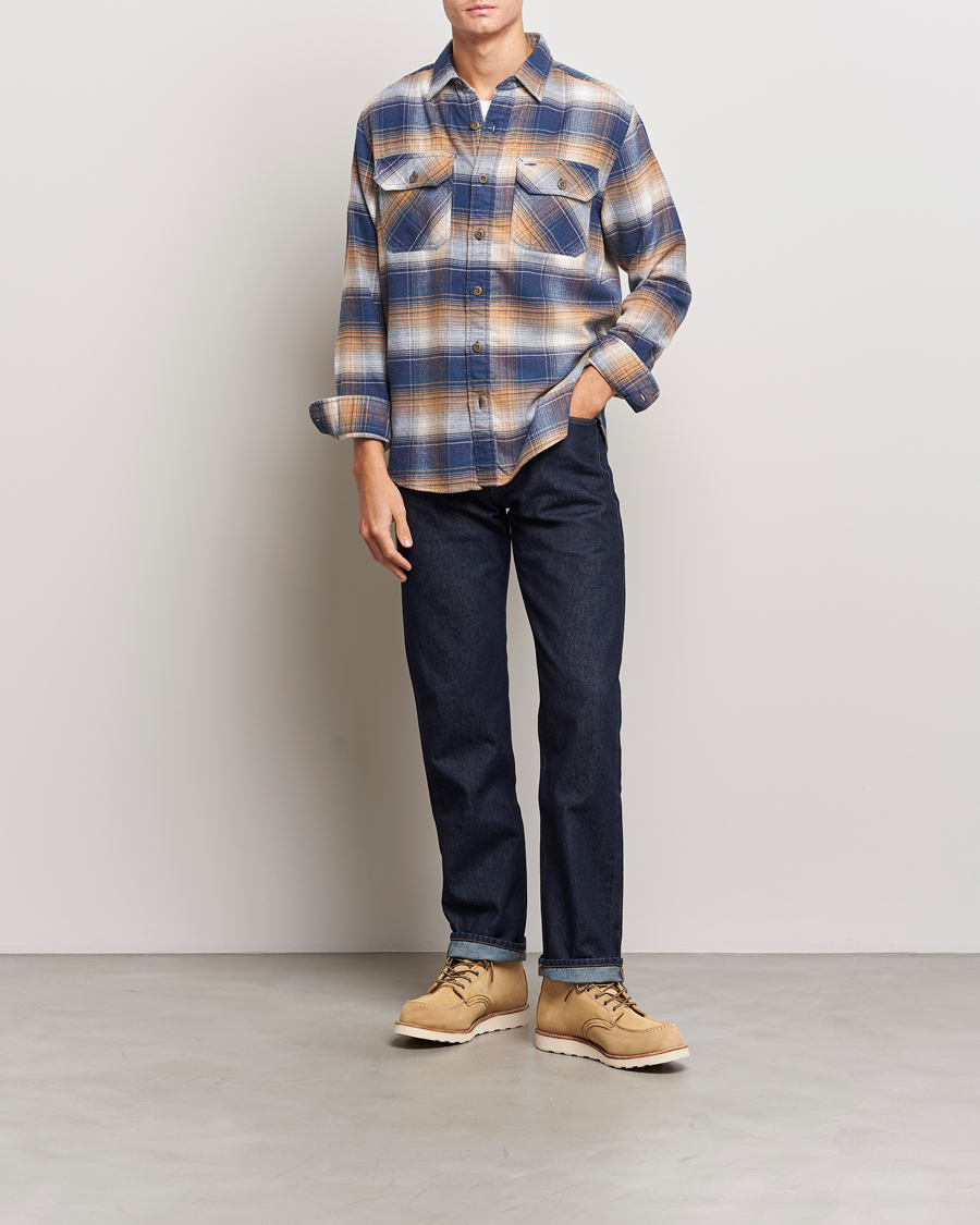 Herren | Hemden | Pendleton | Burnside Flannel Shirt Navy/Tan