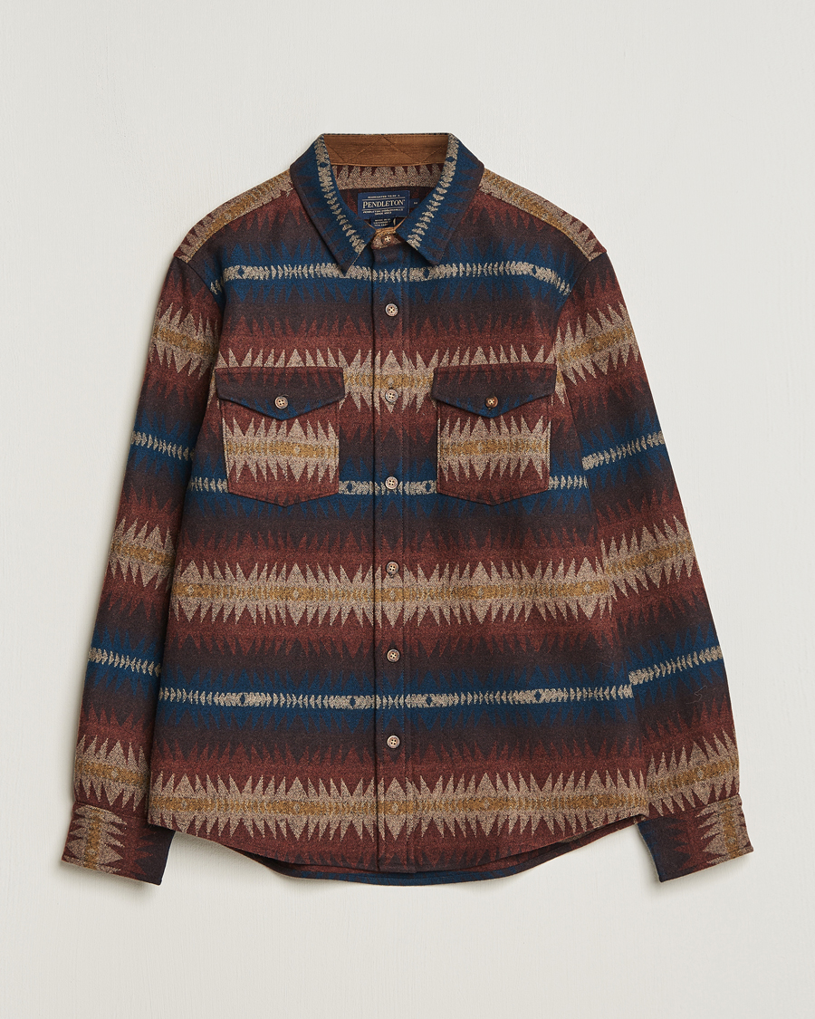 Herren | Hemden | Pendleton | LA Pine Wool Overshirt Tye River Red