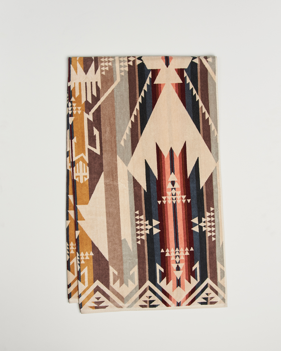 Herren | Textilien | Pendleton | Oversized Jacquard Spa Towel White Sands