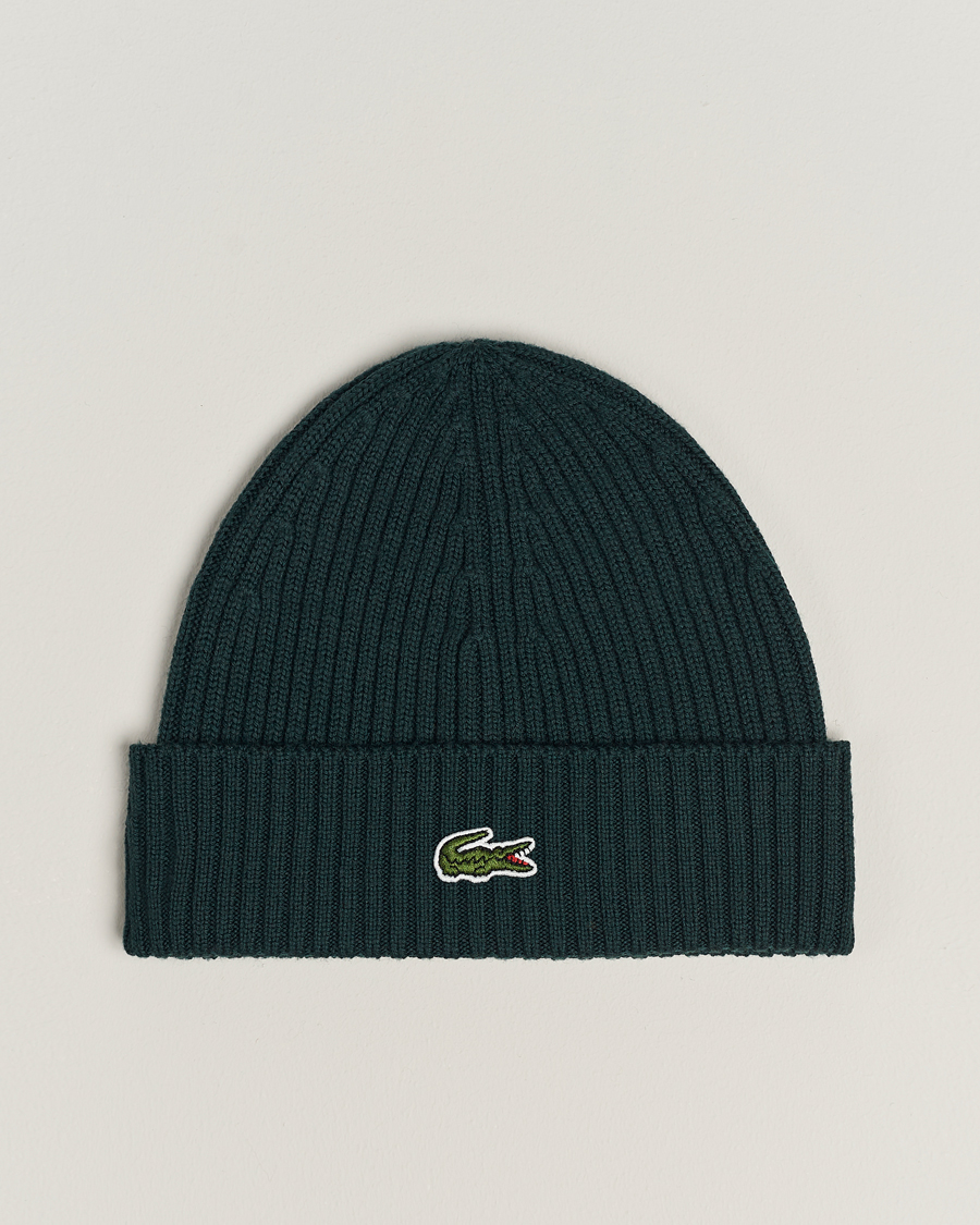Herren | Lacoste Wool Knitted Beanie Sinople | Lacoste | Wool Knitted Beanie Sinople