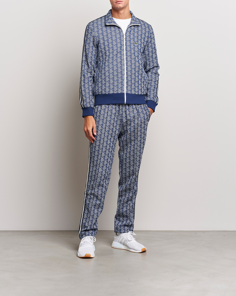 Herren | Pullover | Lacoste | Monogram Full Zip Track Jacket Methylene/Flour