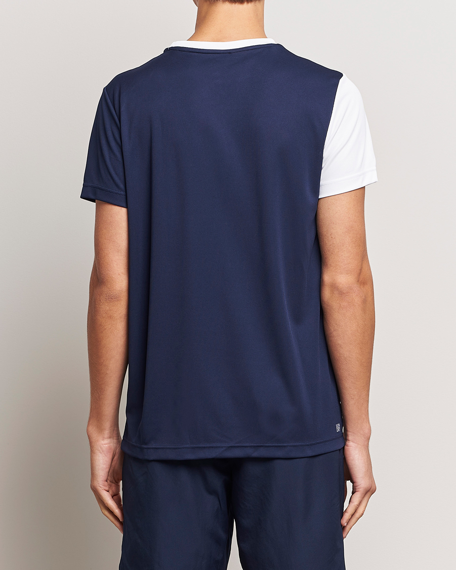 Herren | T-Shirts | Lacoste Sport | Performance Colourblocked T-Shirt White/Navy