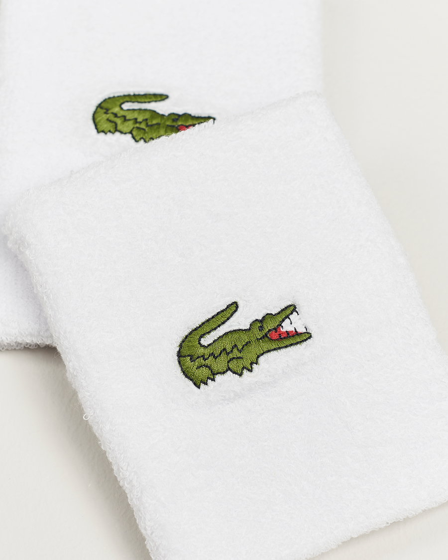 Herren | Lacoste Sport 2-Pack Logo Wristband White | Lacoste Sport | 2-Pack Logo Wristband White